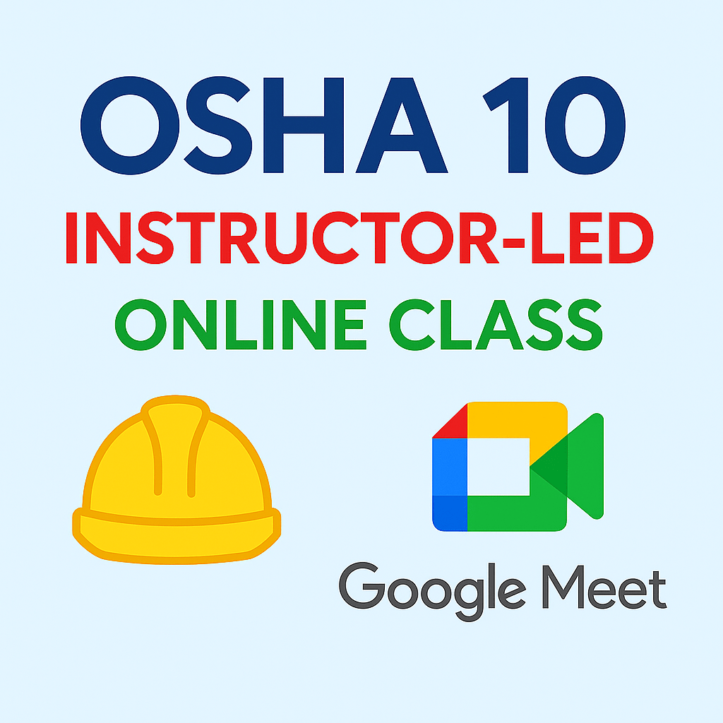 OSHA 10 Online Live Class (Instructor-Led)